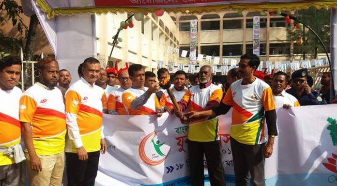 ভোলায় যুব গেমস ২০১৮ উপলক্ষে র্যালী