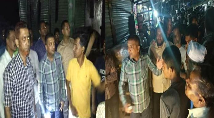 ভোলায় আগুনে পোড়া ক্ষতিগ্রস্ত স্থান পরিদর্শনে- মেয়র মনিরুজ্জামান