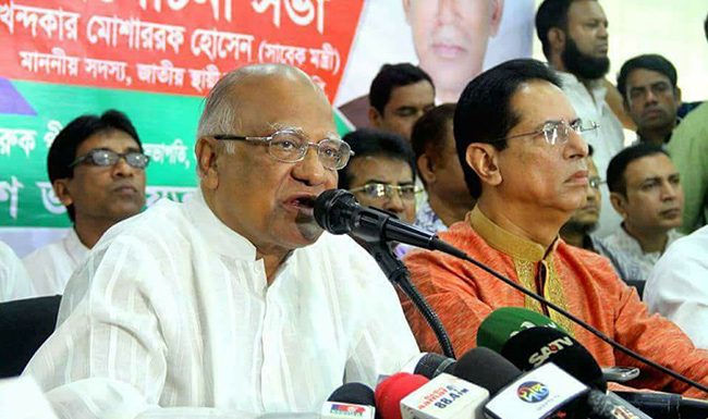 মন্ত্রীদের নির্বাচনী প্রচারে সুযোগ দেওয়া সংবিধানের লঙ্ঘন..খন্দকার মোশাররফ