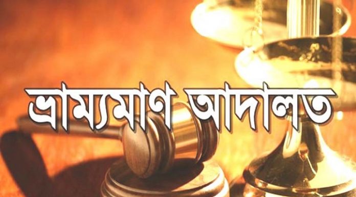 ভোলায় ভ্রাম্যমান আদালতের পৃথক অভিযানে জরিমানা