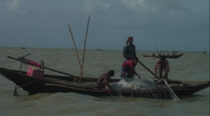 দুইমাসের মাছ ধরার নিষেধাজ্ঞা শেষে জাল নৌকা নিয়ে নদীতে ভোলার জেলেরা