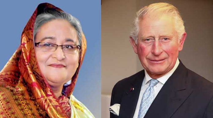 প্রধানমন্ত্রী শেখ হাসিনাকে প্রিন্স চার্লসের চিঠি