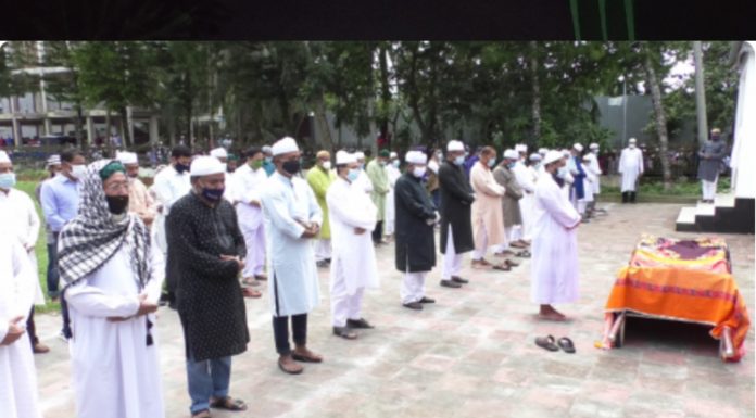 তোফায়েল আহমেদের বড় বোন নূরচেহারা খাতুনের দাফন সম্পন্ন