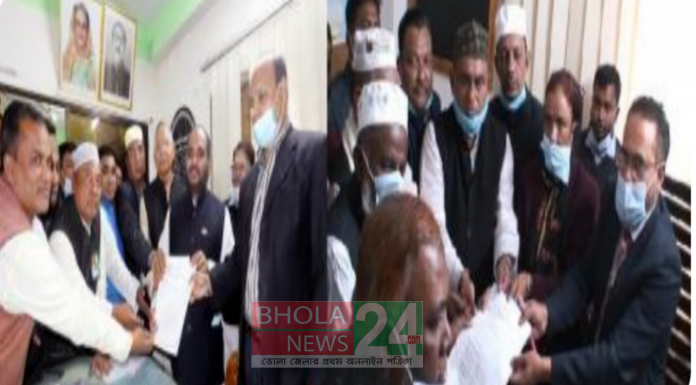 ভোলার দুই পৌরসভায় ৫ মেয়রসহ ১০২জনের মনোনয়ন দাখিল