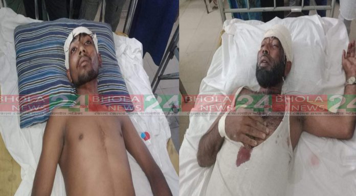 ভোলায় গাজাঁ খাওয়ায় বাধা দেওয়ায় বাবা ছেলেকে কুপিয়ে জখম